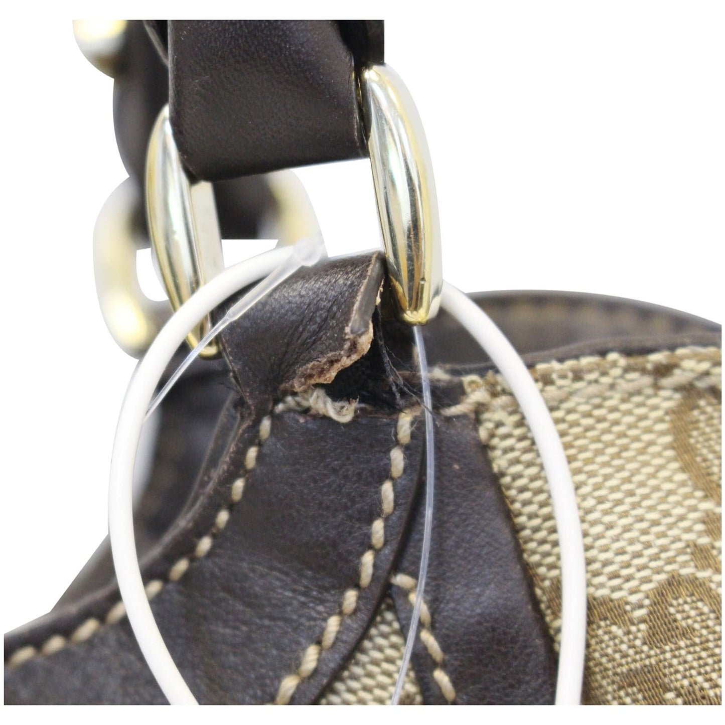 GUCCI Abbey D Ring GG Canvas Large Hobo Bag 189835