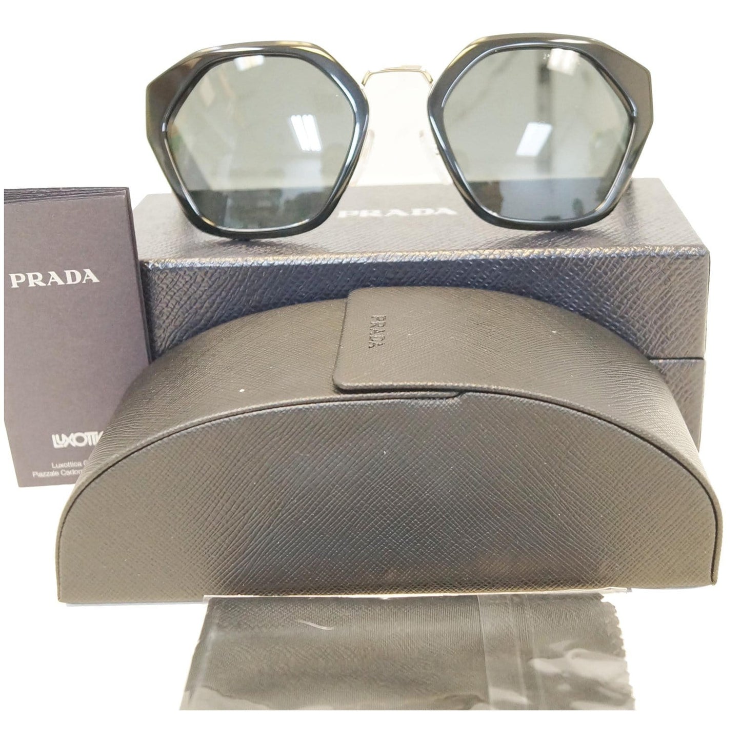 PRADA Women's PR 04TS Sunglasses Black