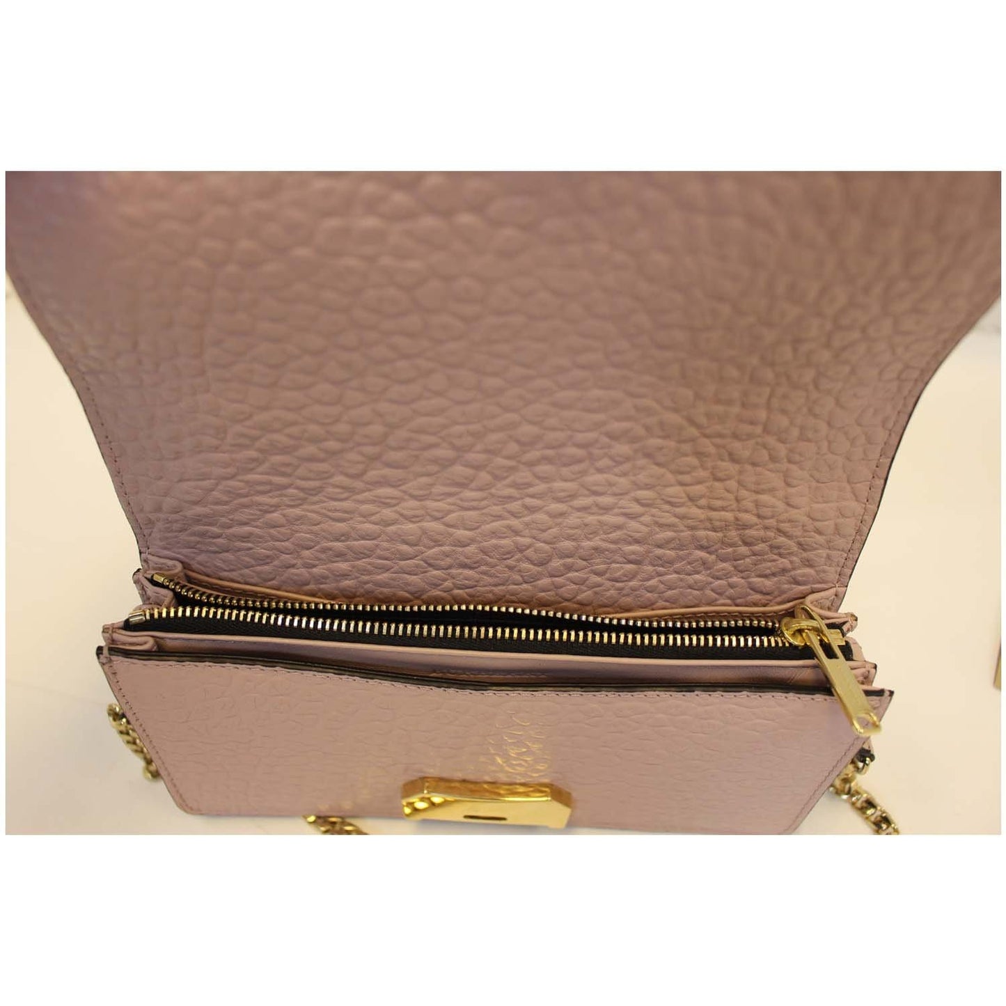 BURBERRY Signature Grain Madison Small Clutch Bag