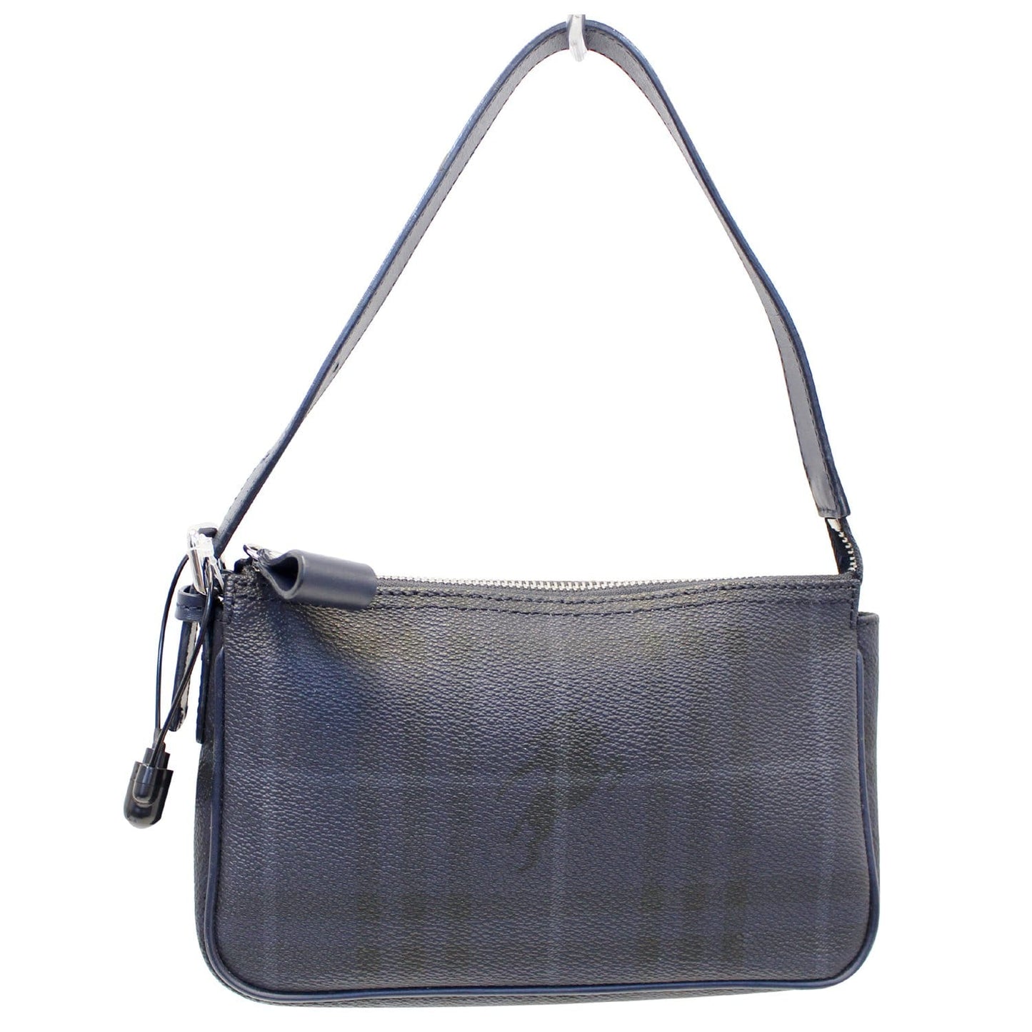 BURBERRY Coated Pochette Blue Canvas Clutch