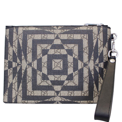 GUCCI GG Supreme Canvas Clutch Wristlet Pouch 411768