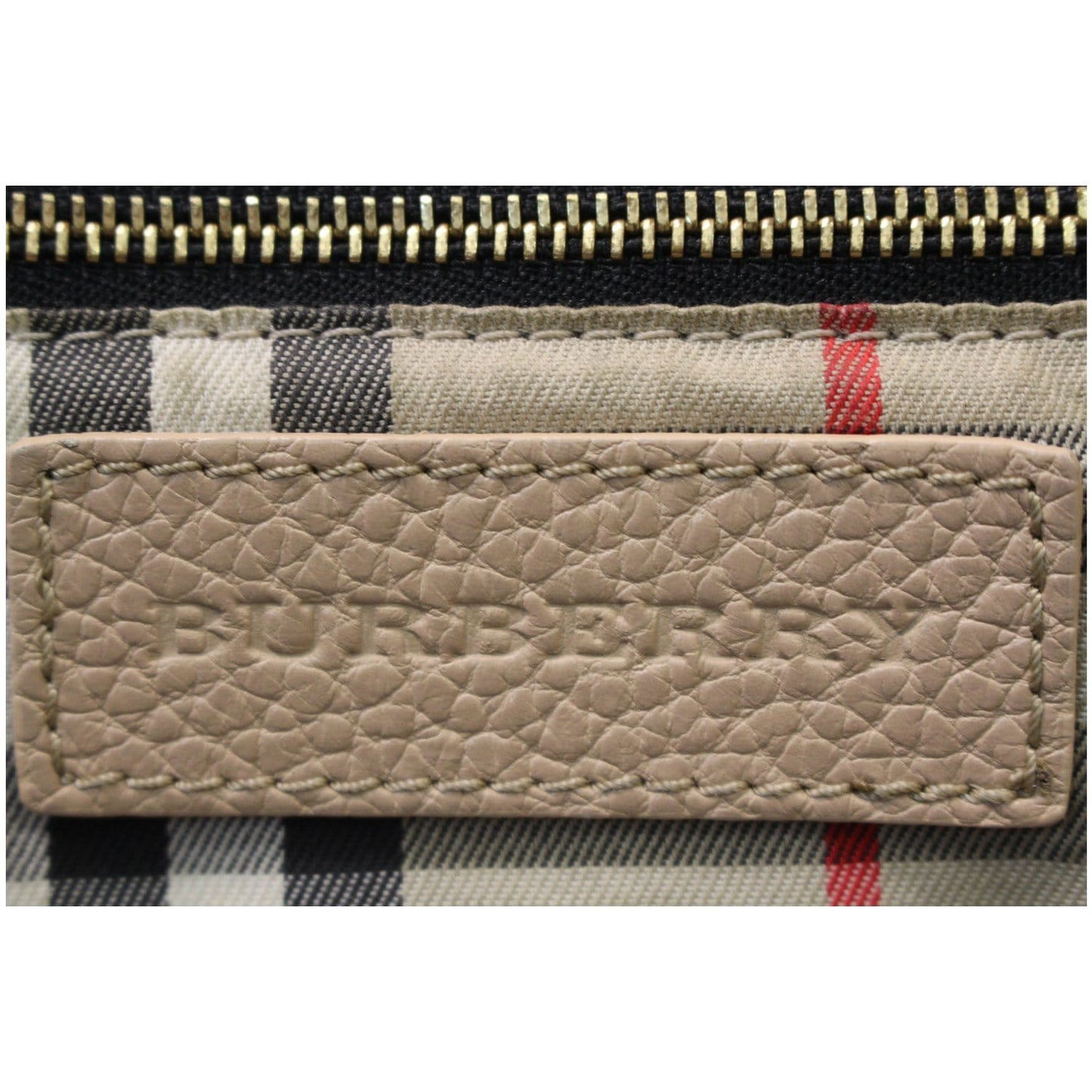 BURBERRY London Greenwood Grainy Leather Bowling Bag Nude
