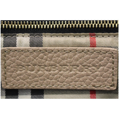 BURBERRY London Greenwood Grainy Leather Bowling Bag Nude