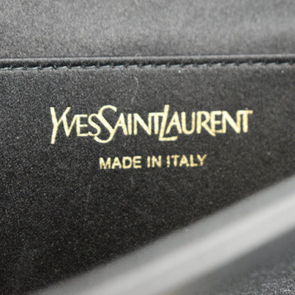 YVES SAINT LAURENT Leather Clutch Wallet Black