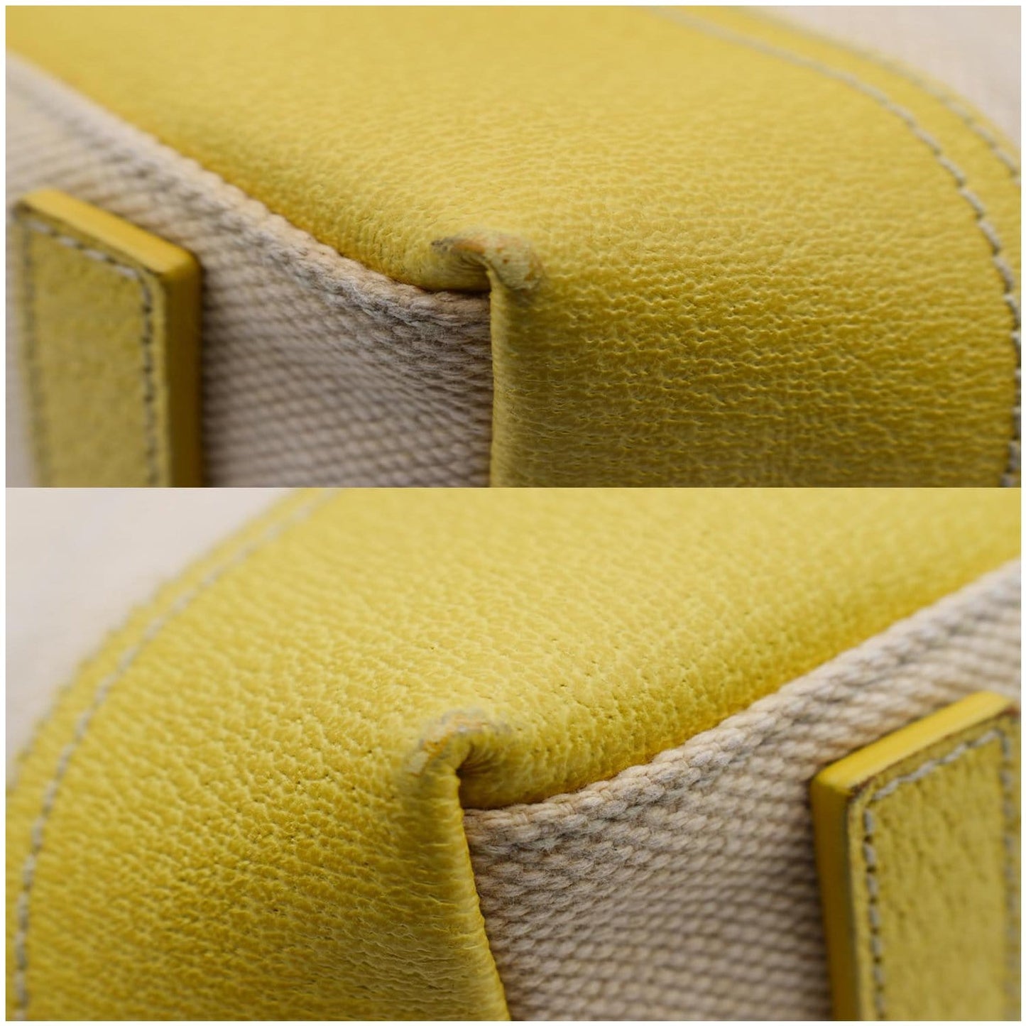 PRADA Fabric Canvas Leather Tote Bag Beige - 25% OFF