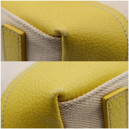 PRADA Fabric Canvas Leather Tote Bag Beige - 25% OFF