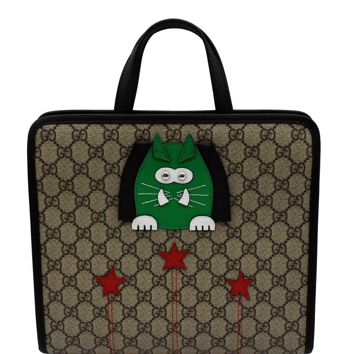 GUCCI Children�s Cat Printed GG Canvas Tote Bag Beige 645290
