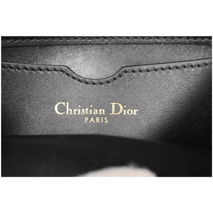 CHRISTIAN DIOR Bee Leather Pouch Clutch Bag Black