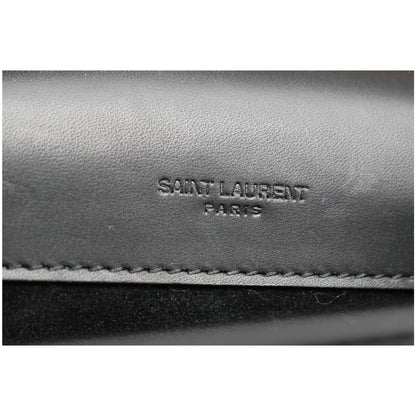 YVES SAINT LAURENT Kaia North/South Leather Satchel Bag Black