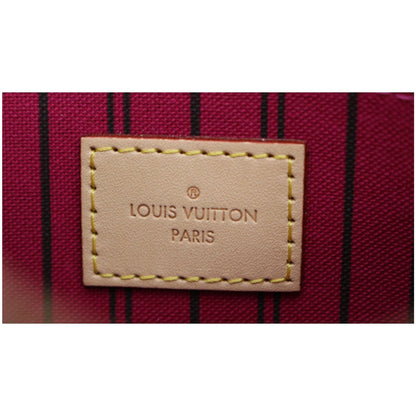 LOUIS VUITTON Neverfull MM Monogram Canvas Pochette Wristlet Pouch Fuchsia