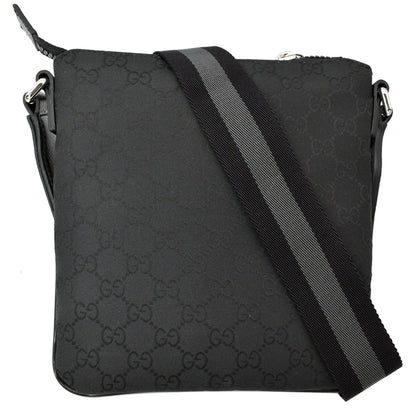 GUCCI Nylon GG Canvas Messenger Bag Black 449183