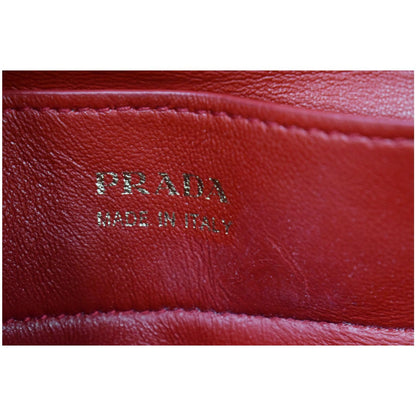 PRADA Double Handle Saffiano Cuir Leather Tote Shoulder Bag Black