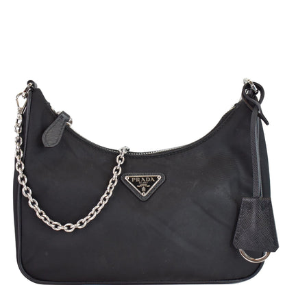 PRADA Re-Edition 2005 Nylon Shoulder Bag Black