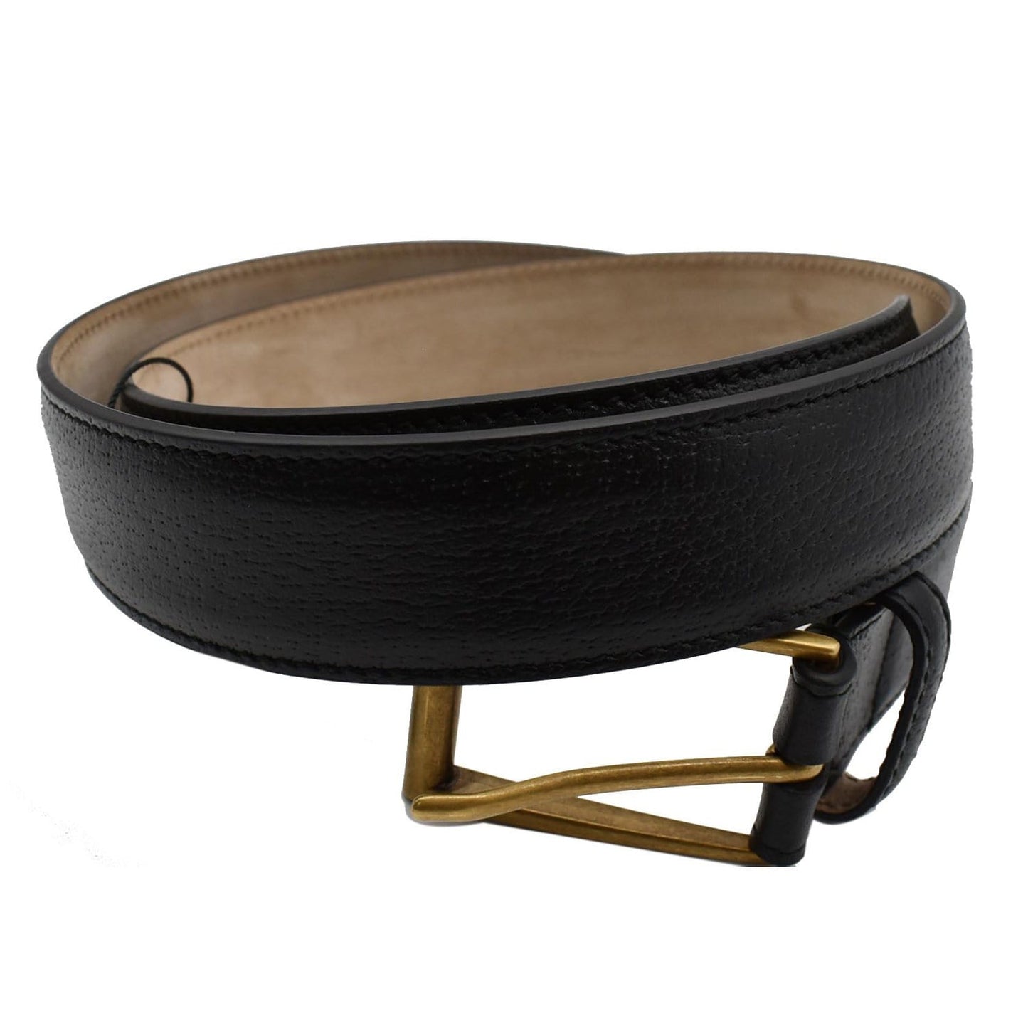 GUCCI Calfskin Leather Belt Black 495502 Size 85.34 - Final Sale
