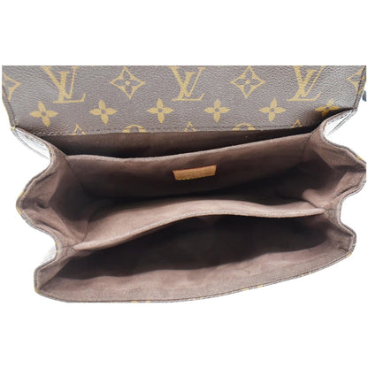 LOUIS VUITTON Metis Pochette Monogram Canvas Crossbody Bag Brown