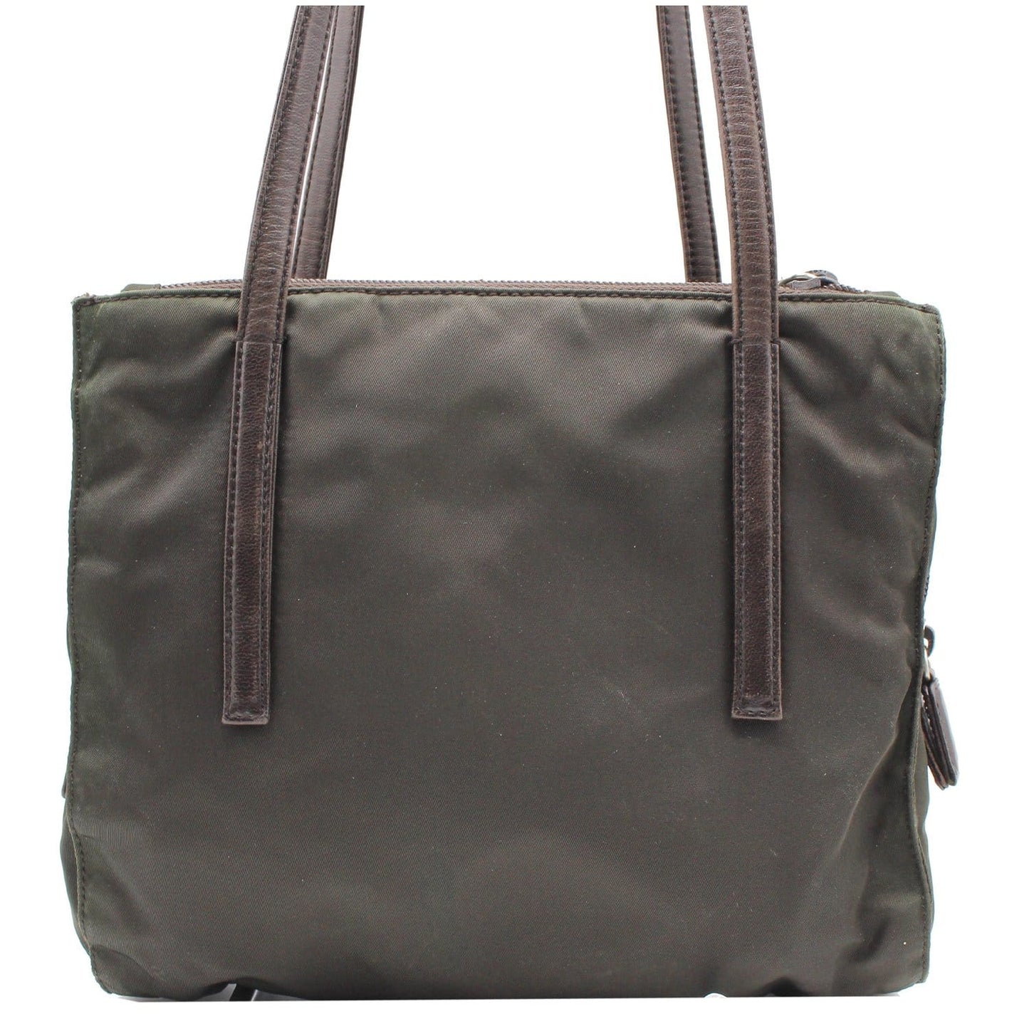 PRADA Nylon Tote Shoulder Bag Dark Green