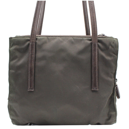PRADA Nylon Tote Shoulder Bag Dark Green