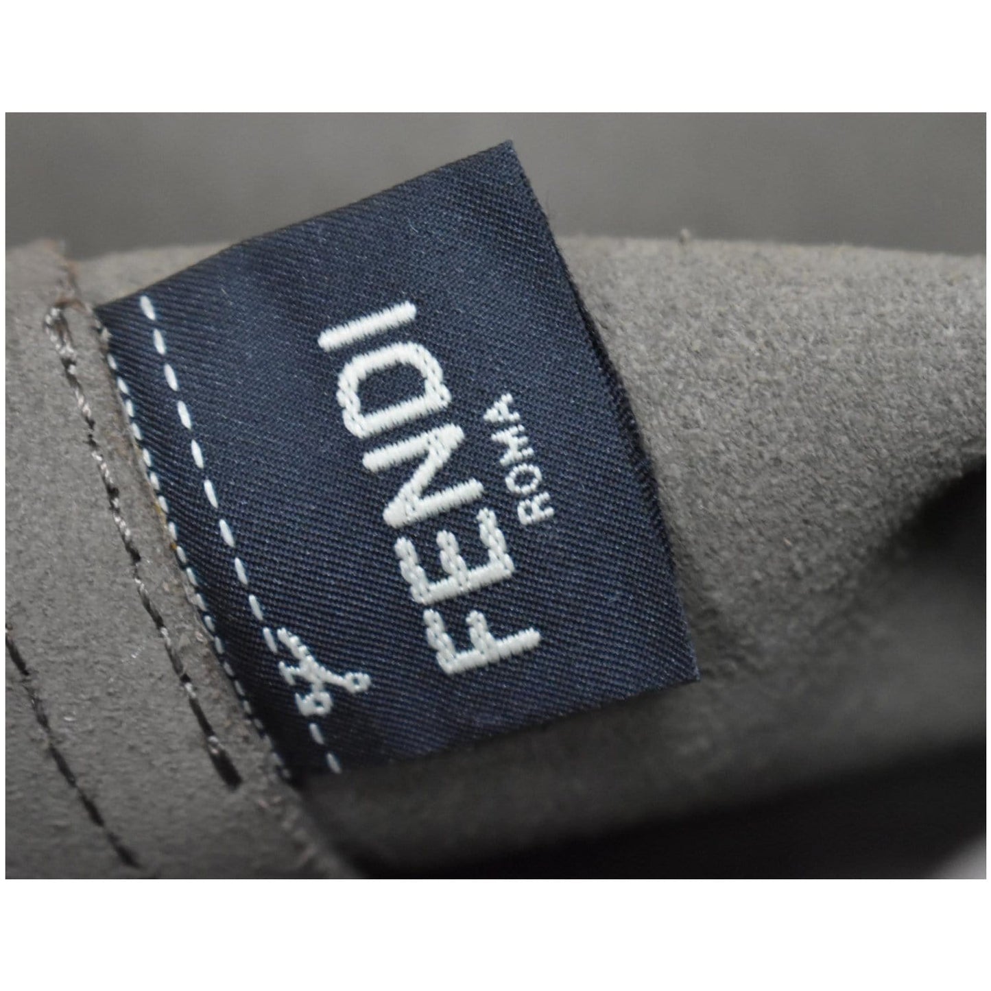FENDI F Logo Calfskin Leather Shopping Tote Bag Taupe - Final Sale