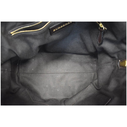 BURBERRY Medium Primrose Haymarket Check Tote Bag Chocolate
