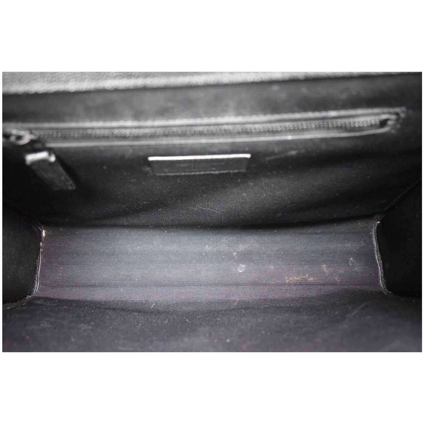 YVES SAINT LAURENT Envelope Large Grain De Poudre Leather Shoulder Bag Black