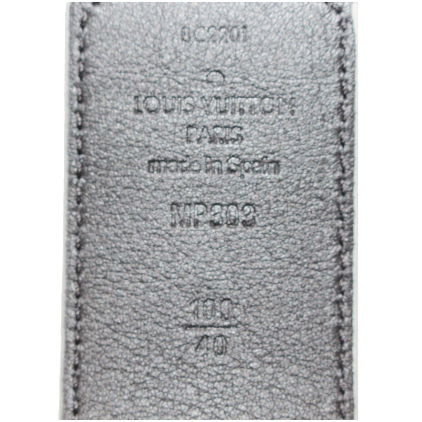 LOUIS VUITTON LV Initiales Mirror Reversible Monogram Belt Metallic Silver