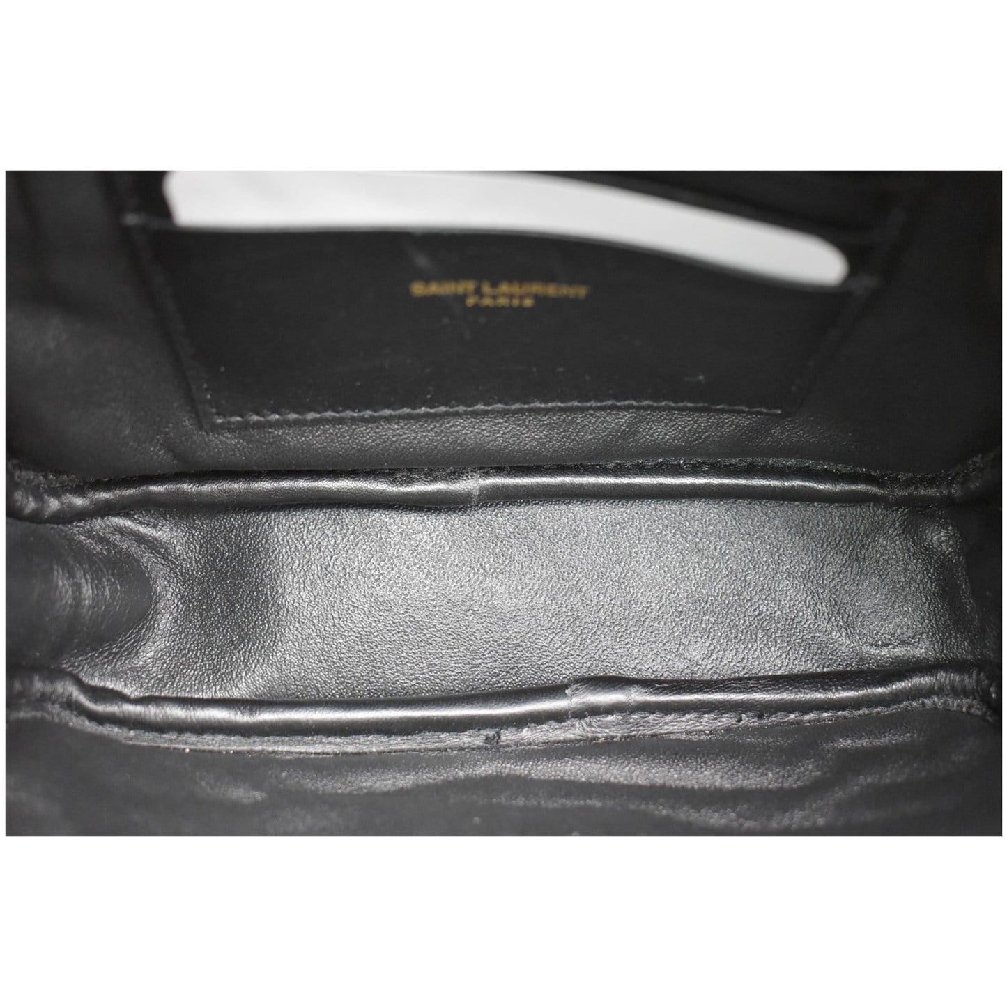 YVES SAINT LAURENT Mini Lou Grain De Poudre Camera Bag Black