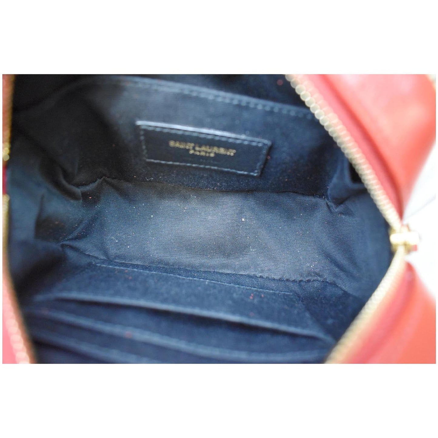 YVES SAINT LAURENT Lou Chevron Leather Belt Bag Red - 10% OFF
