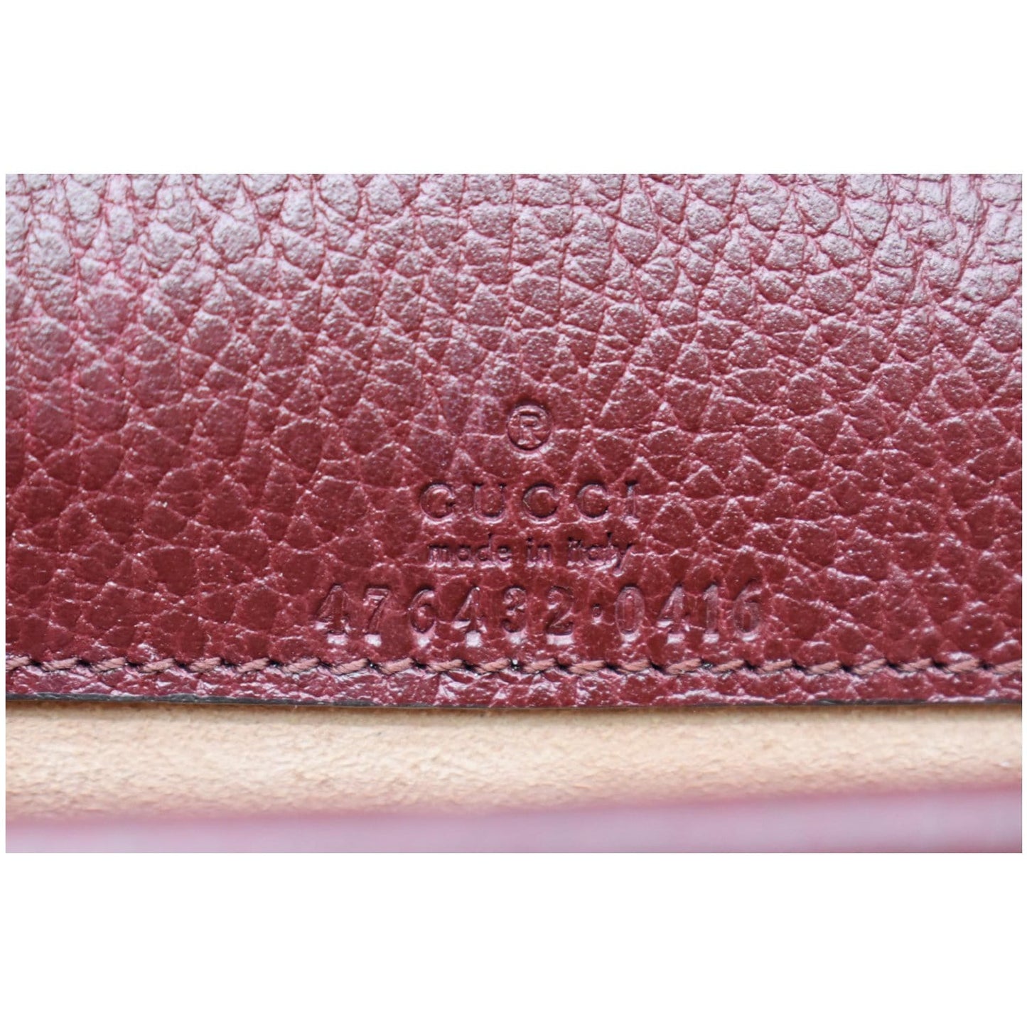 GUCCI Dionysus Super Mini Leather Shoulder Bag Burgundy 476432