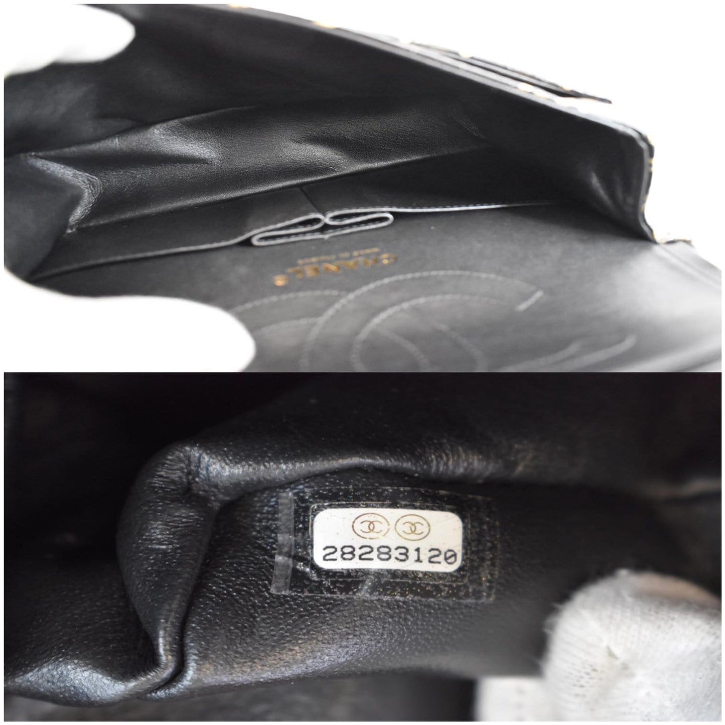 CHANEL Reissue 2.55 Flap Crocodile Embossed Graffiti Shoulder Bag Black