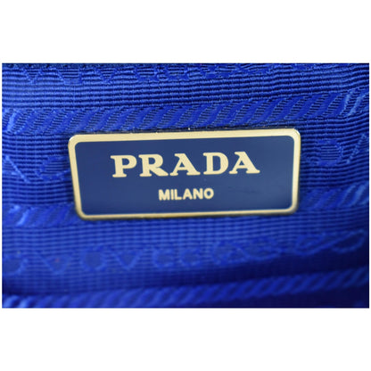 PRADA Tessuto Nylon Saffiano Leather Tote Bag Blue