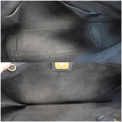 LOUIS VUITTON Lockmeto Calfskin Leather Tote Bag Black