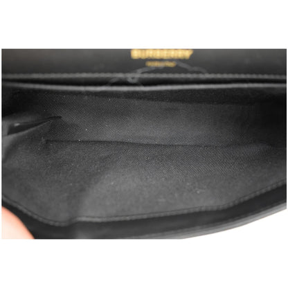 Burberry Small Horseferry Print Lola Quilted Leather Bag Black