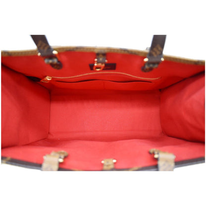 LOUIS VUITTON Onthego MM Giant Monogram Canvas Tote Shoulder Bag Brown