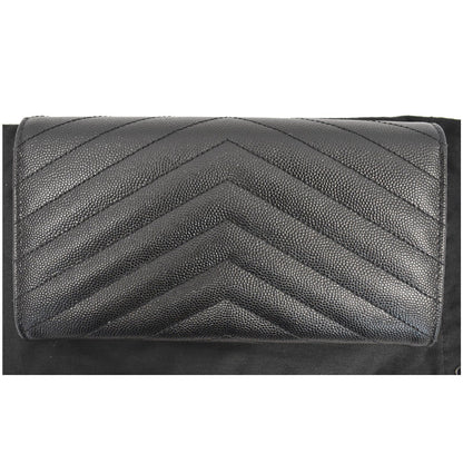 YVES SAINT LAURENT Large Grain De Poudre Wallet Black