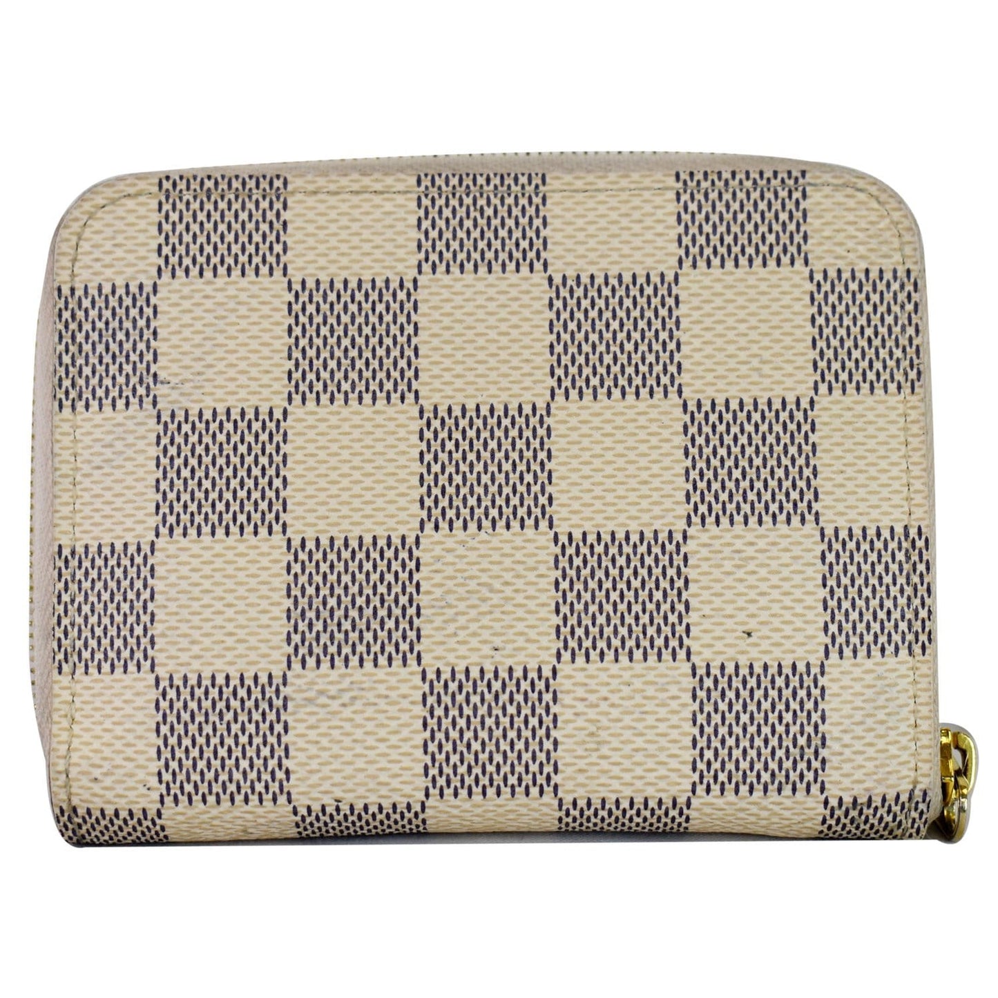 LOUIS VUITTON Birds Zippy Damier Azur Coin Purse White