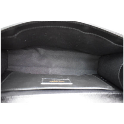 YVES SAINT LAURENT Kate Leather Gold Chain Clutch Crossbody Bag Black