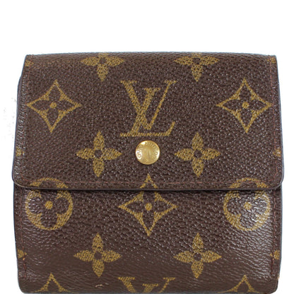 LOUIS VUITTON Monogram Canvas Elise Bifold Wallet Brown