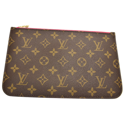 LOUIS VUITTON Pochette Wristlet Pouch Monogram Canvas Neverfull GM Brown