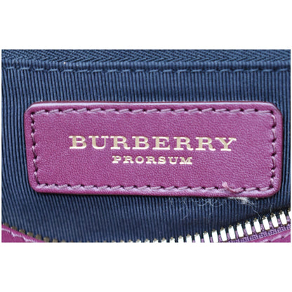 BURBERRY Milverton Large Calfskin Velvet Satchel Bag Burgundy