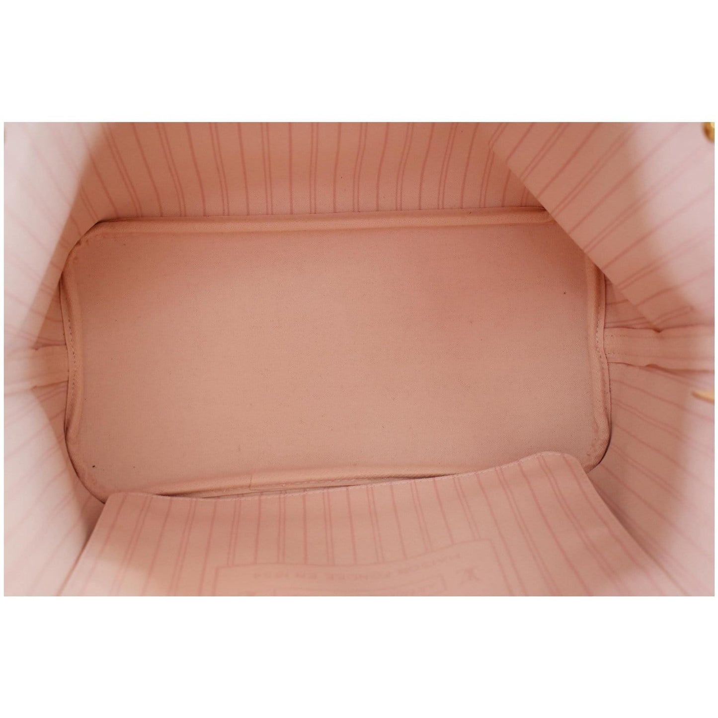 LOUIS VUITTON Neverfull MM Damier Azur Tote Shoulder Bag Rose Ballerine