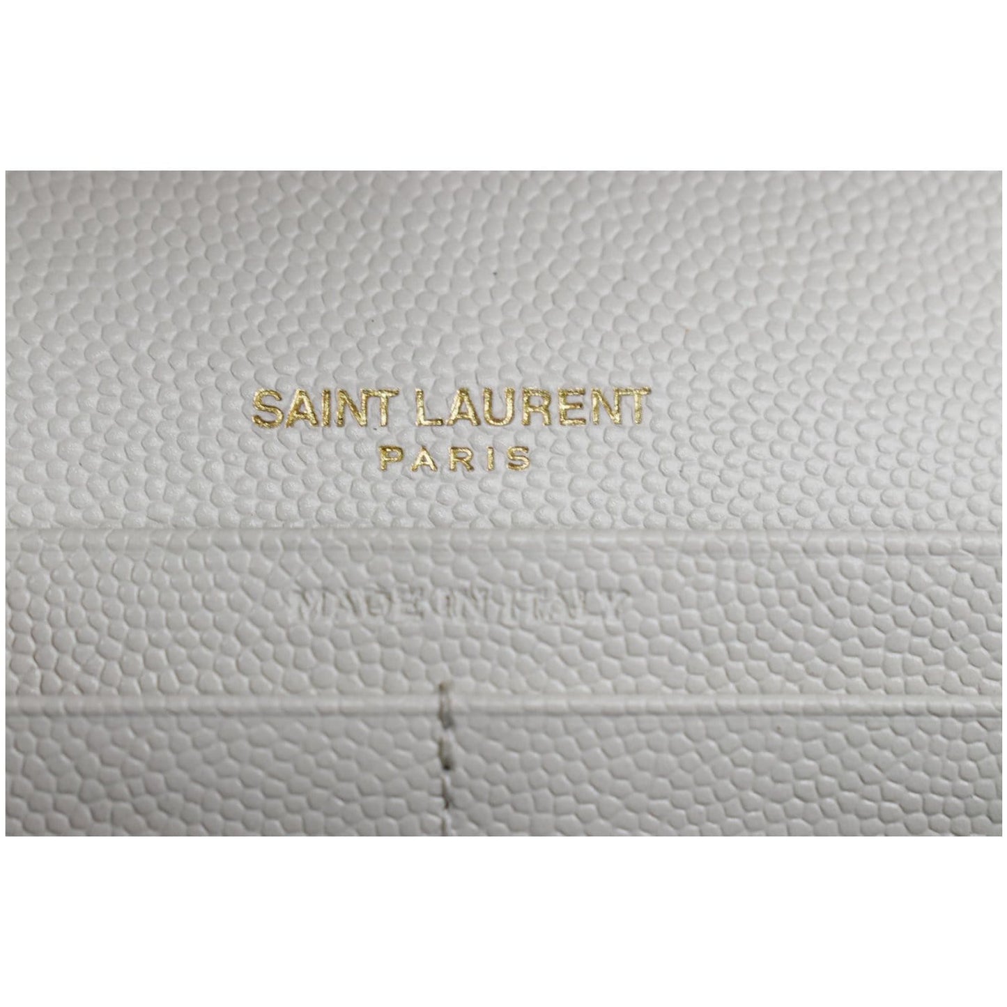YVES SAINT LAURENT Envelope Small Leather Shoulder Bag Blanc Vintage