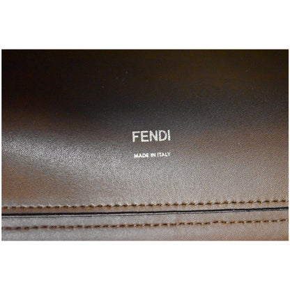 FENDI Runaway Large Perforated Leather Shopper Tote Bag Beige