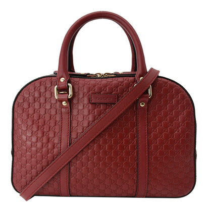 GUCCI Microguccissima Small Leather Crossbody Bag Navy Red 510286
