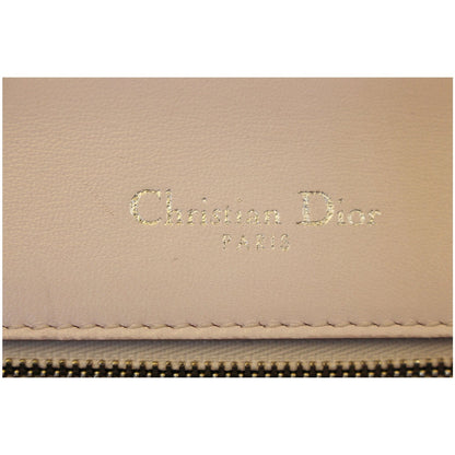 Christian Dior Diorama Flap Leather Medium Shoulder Bag White