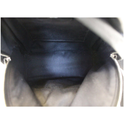 YVES SAINT LAURENT Toy City Embroidered Leather Backpack Bag Black