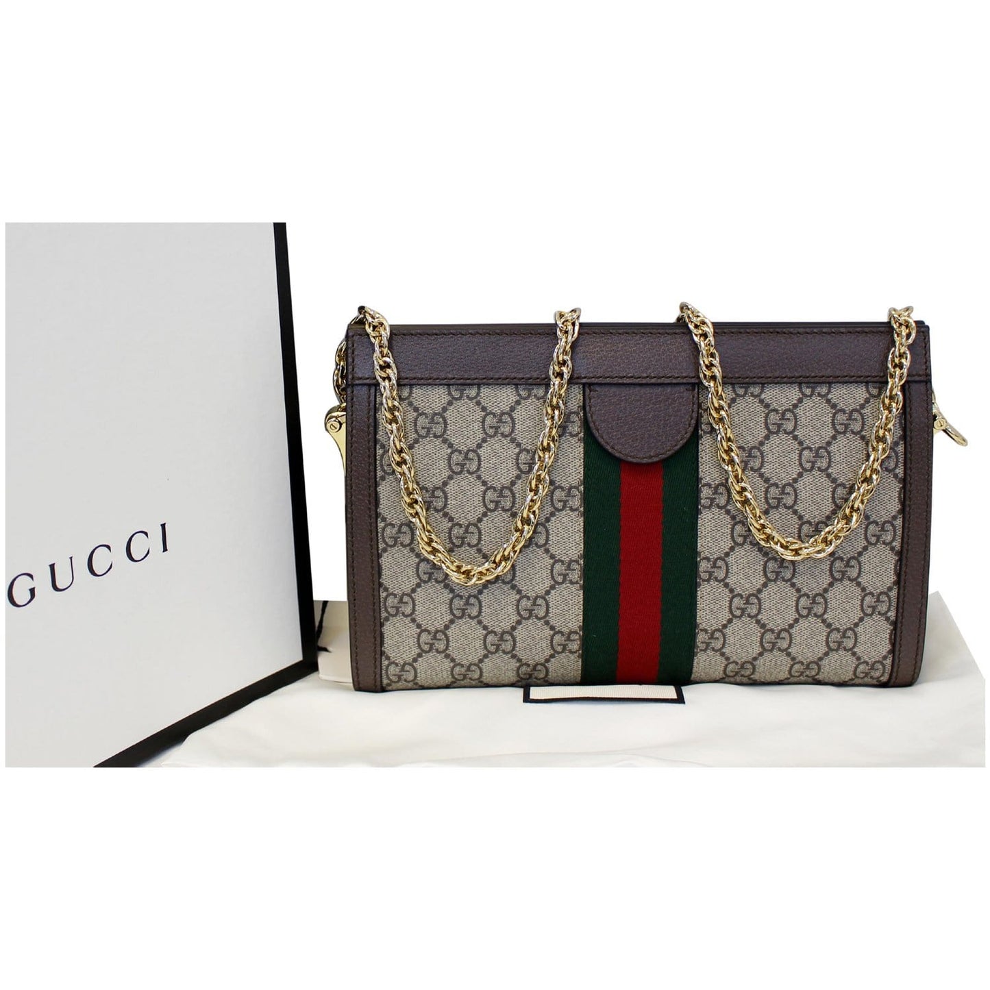 Gucci Ophidia GG Small Supreme Canvas Shoulder Bag Beige