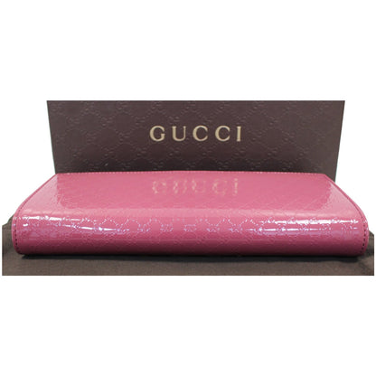 GUCCI Broadway Patent Microguccissima Small Clutch Fuschia - Last Call