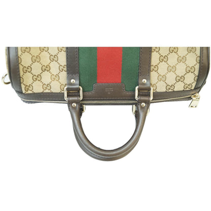 GUCCI Vintage Web Original GG Boston Bag Beige 247205