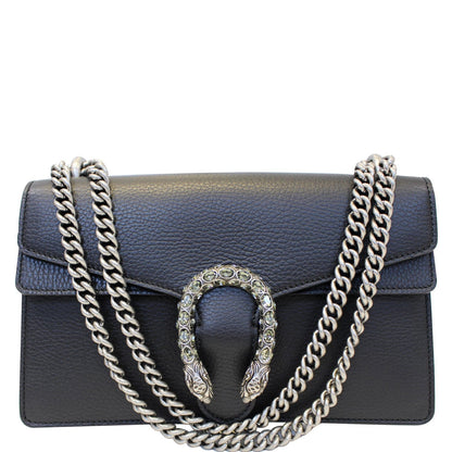 GUCCI Dionysus Small Leather Shoulder Bag 400249 Black