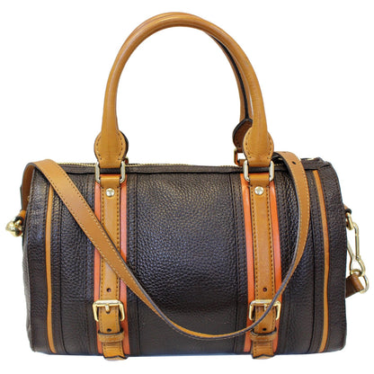Burberry Alchester Bowling Leather Satchel Shoulder Bag Black